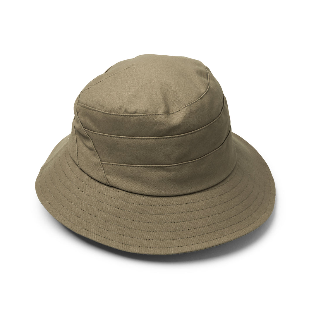 Cancer Council | Golf Bucket Hat - Side | Khaki | UPF50+ Protection