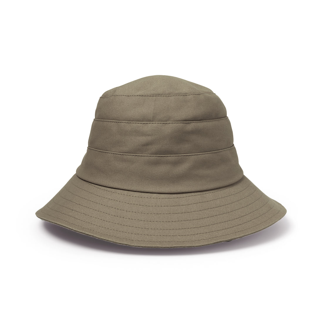 Cancer Council | Golf Bucket Hat - Flat | Khaki | UPF50+ Protection