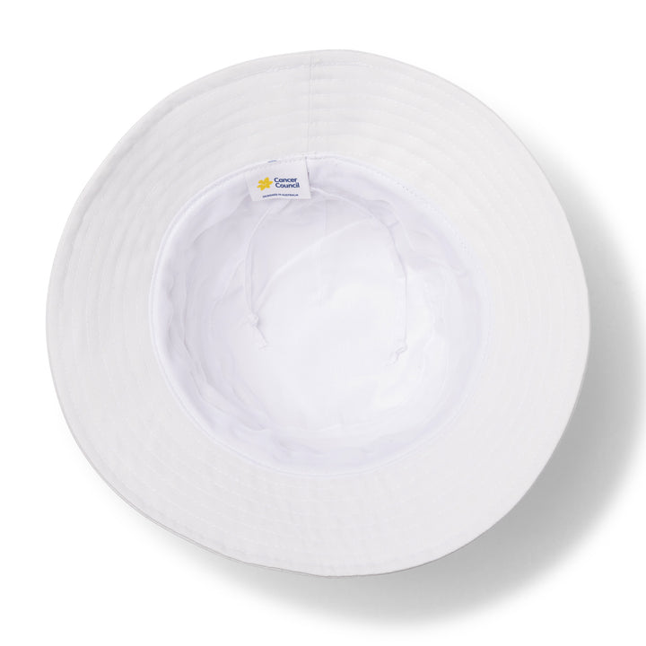 Cancer Council | Golf Bucket Hat - Under Brim | White | UPF50+ Protection