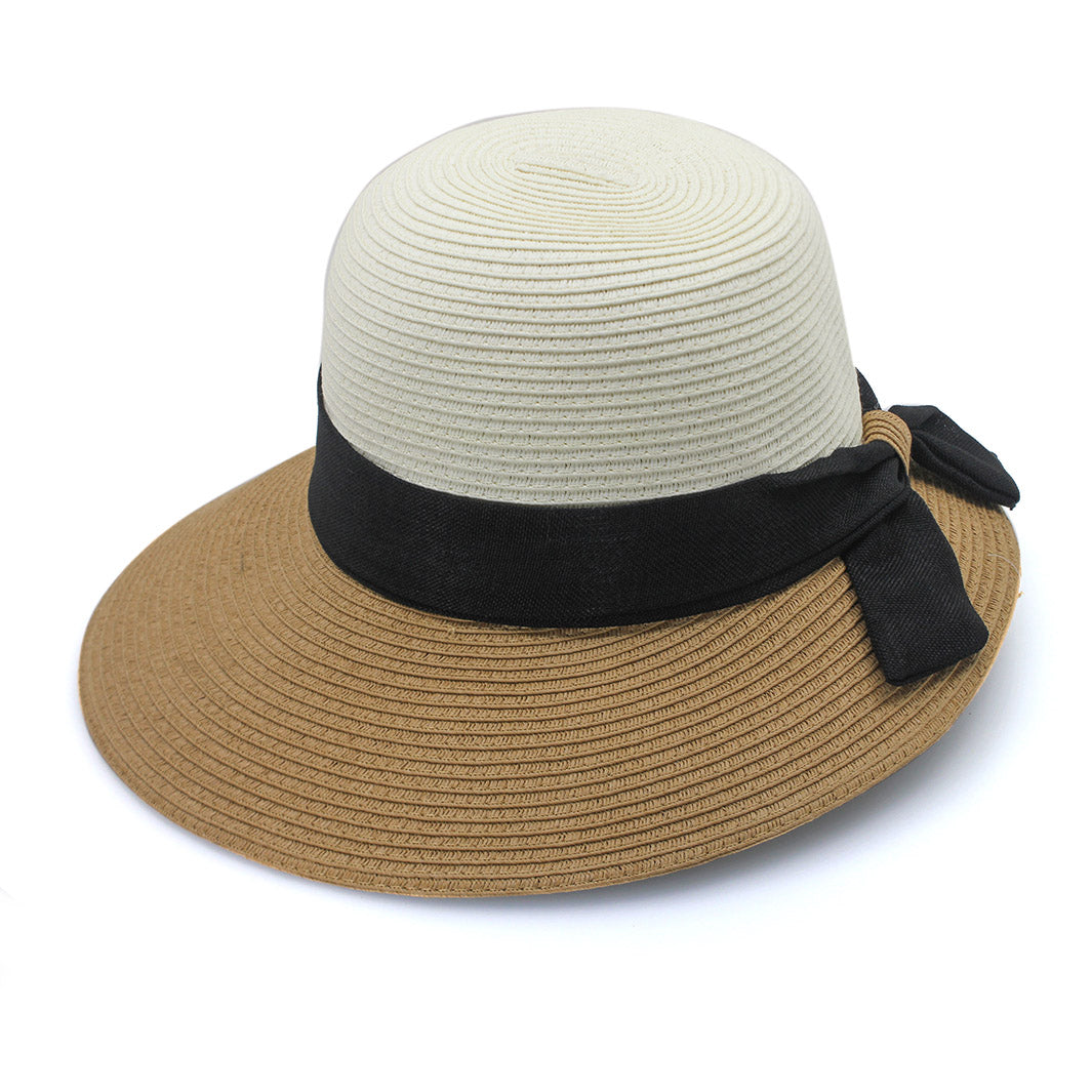 Cancer Council | Shirley Bucket Hat - Side | Ivory/Camel | UPF50+ Protection