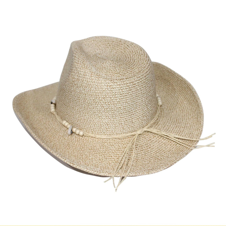 Cancer Council | Benji Cowboy Hat - Back | Wheat | UPF50+ Protection