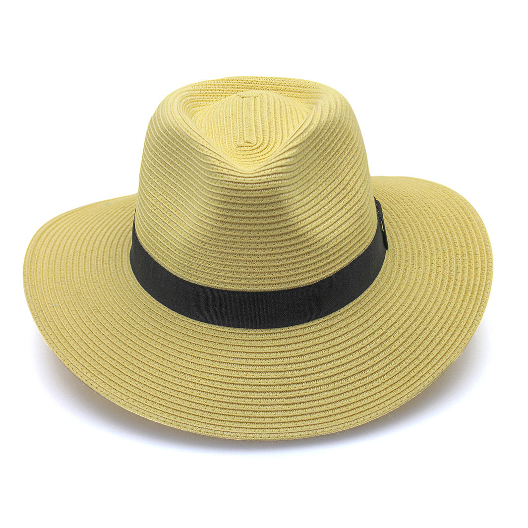 Cancer Council | Café Fedora Hat - Front | Butter Yellow | UPF50+ Protection