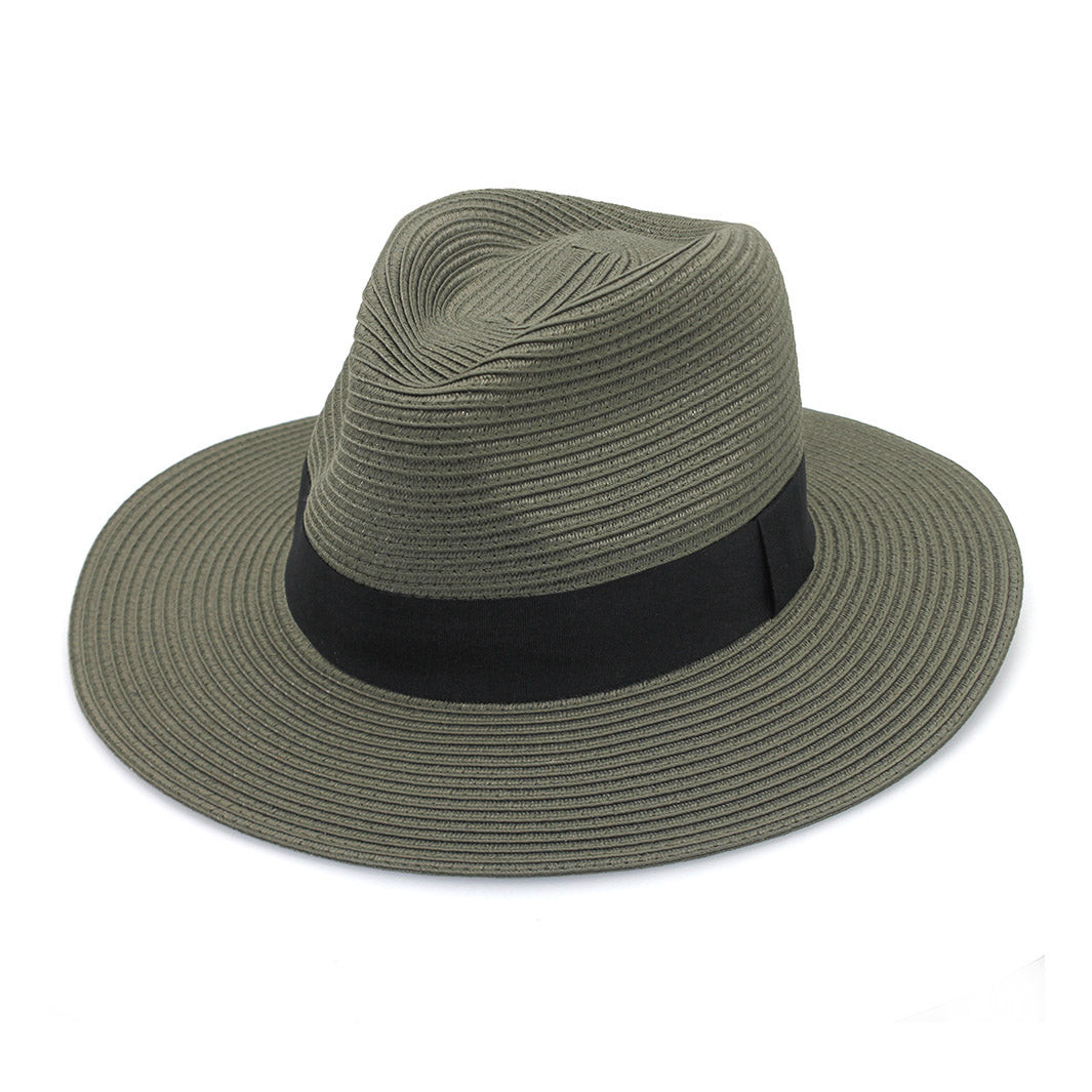 Cancer Council | Café Fedora Hat - Angle | Olive | UPF50+ Protection