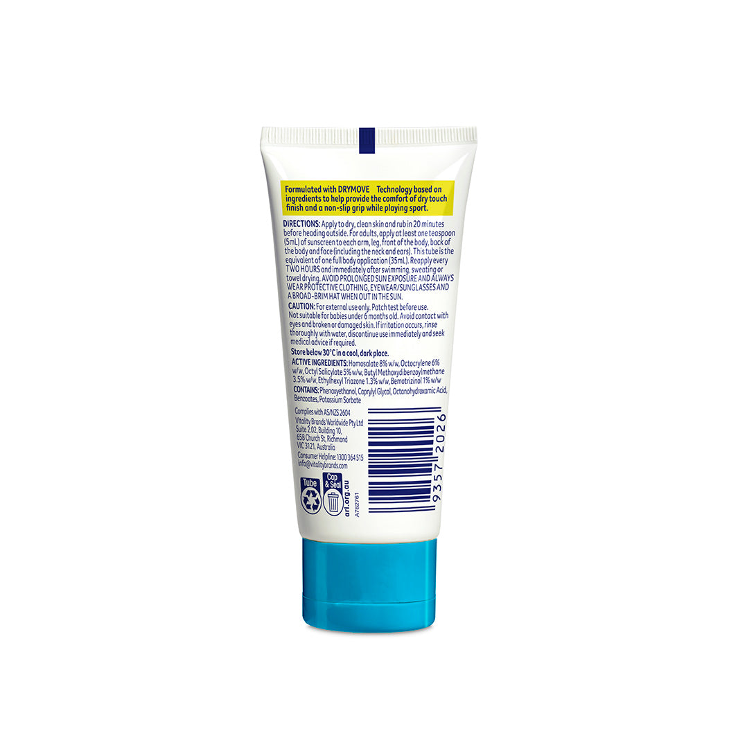 Sport Dry Touch Sunscreen SPF50+ 35ml | Back Tube