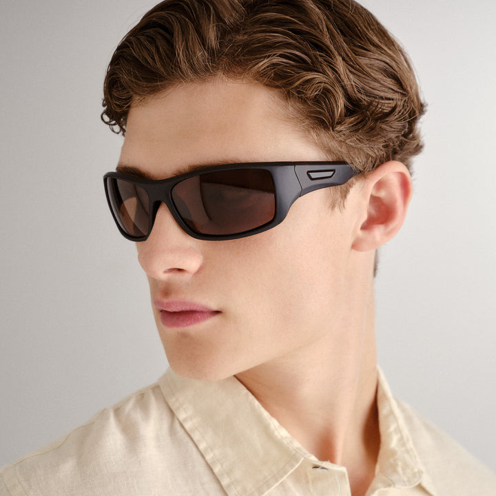 Cancer Council | Burleigh Sunglasses - Angle | Matte Tort Black