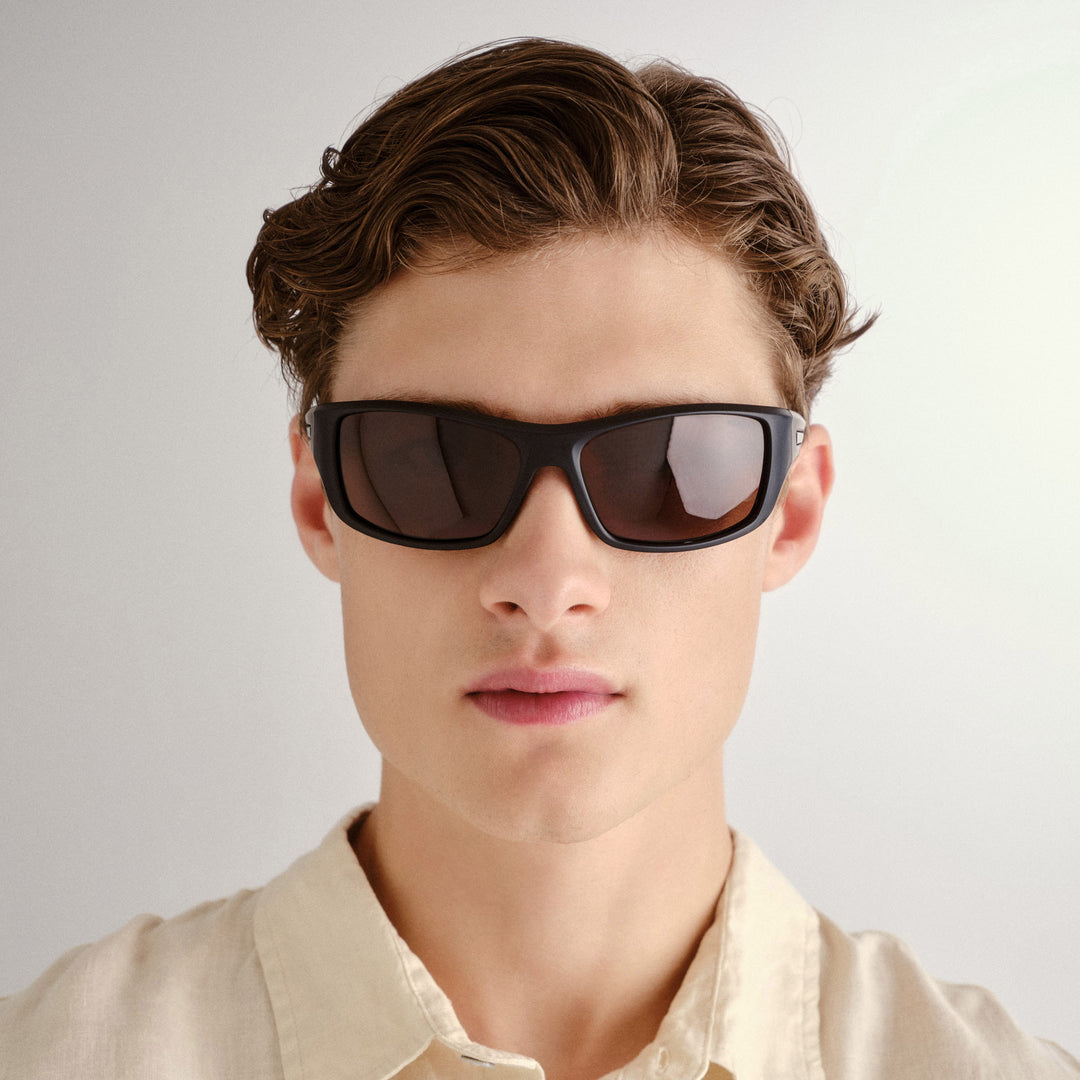 Cancer Council | Burleigh Sunglasses - Front | Matte Tort Black