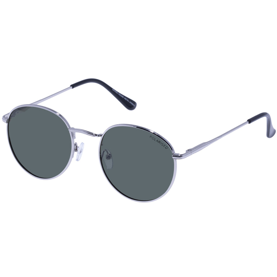 Enviro Round Metal Sunglasses - Silver Angle