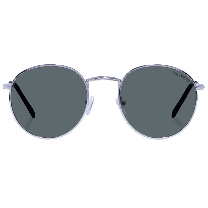 Enviro Round Metal Sunglasses - Silver Flat