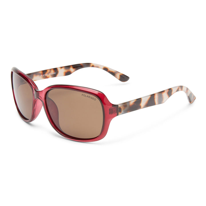 Cancer Council | Stapleton Sunglasses | Red/Tort | Angle