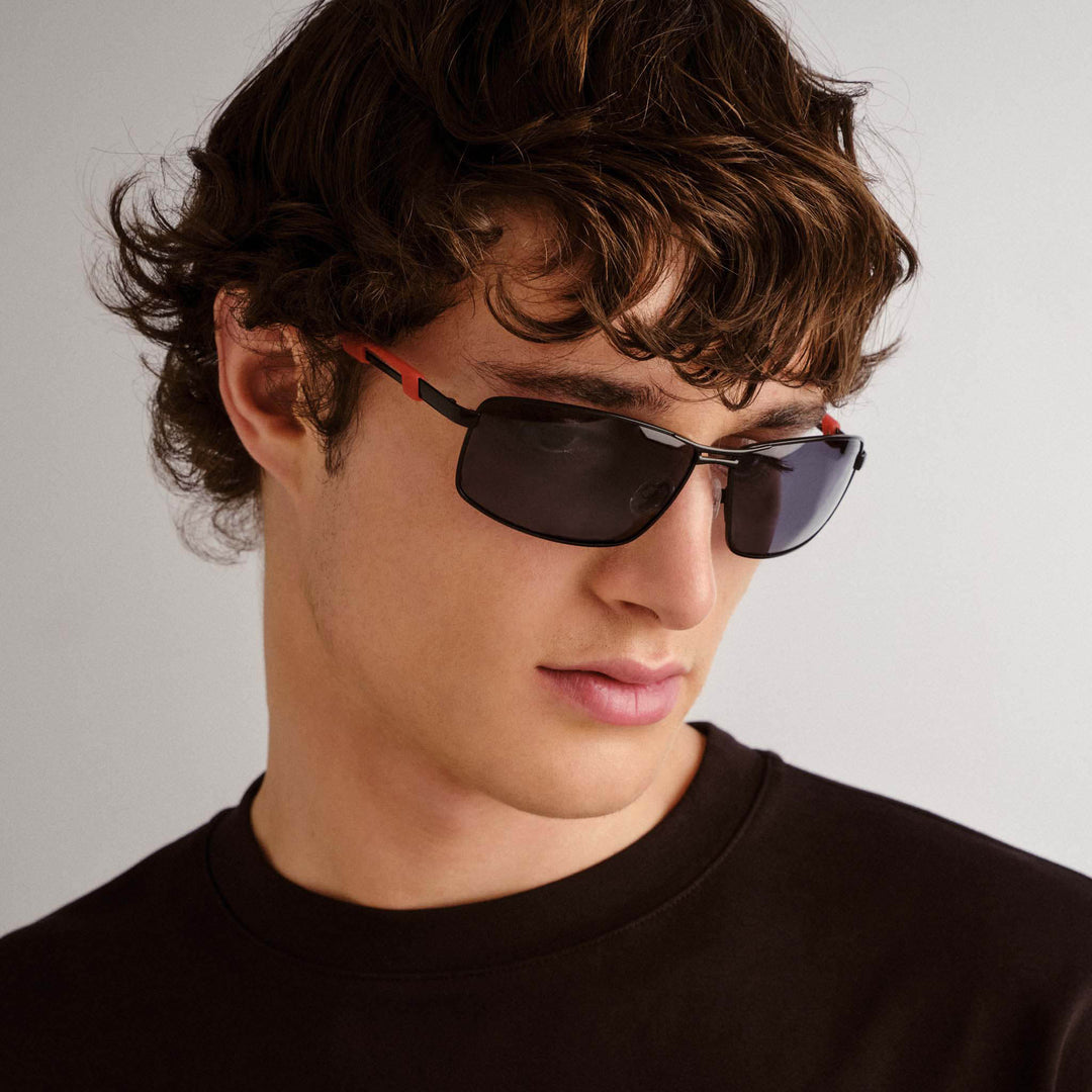 Cancer Council | Quirindi Sunglasses | Black and Red | Angle Lifestyle