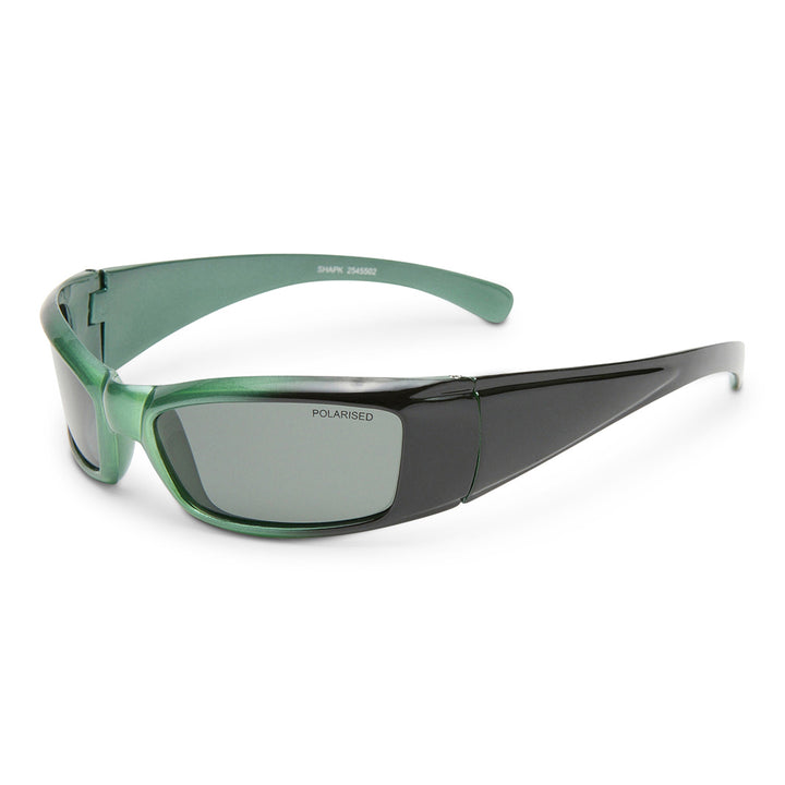 Cancer Council | Shark Sunglasses - Angle | Green/Black