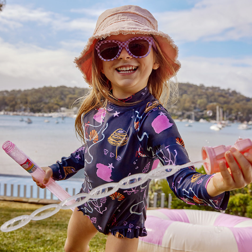 Cancer Council | 
Toddler Coral Reef LS Paddle Suit - Laura Byrnes |  UPF50+ Protection