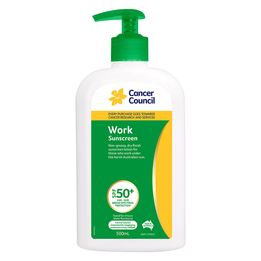 Work Sunscreen SPF50+ 500ml - Front