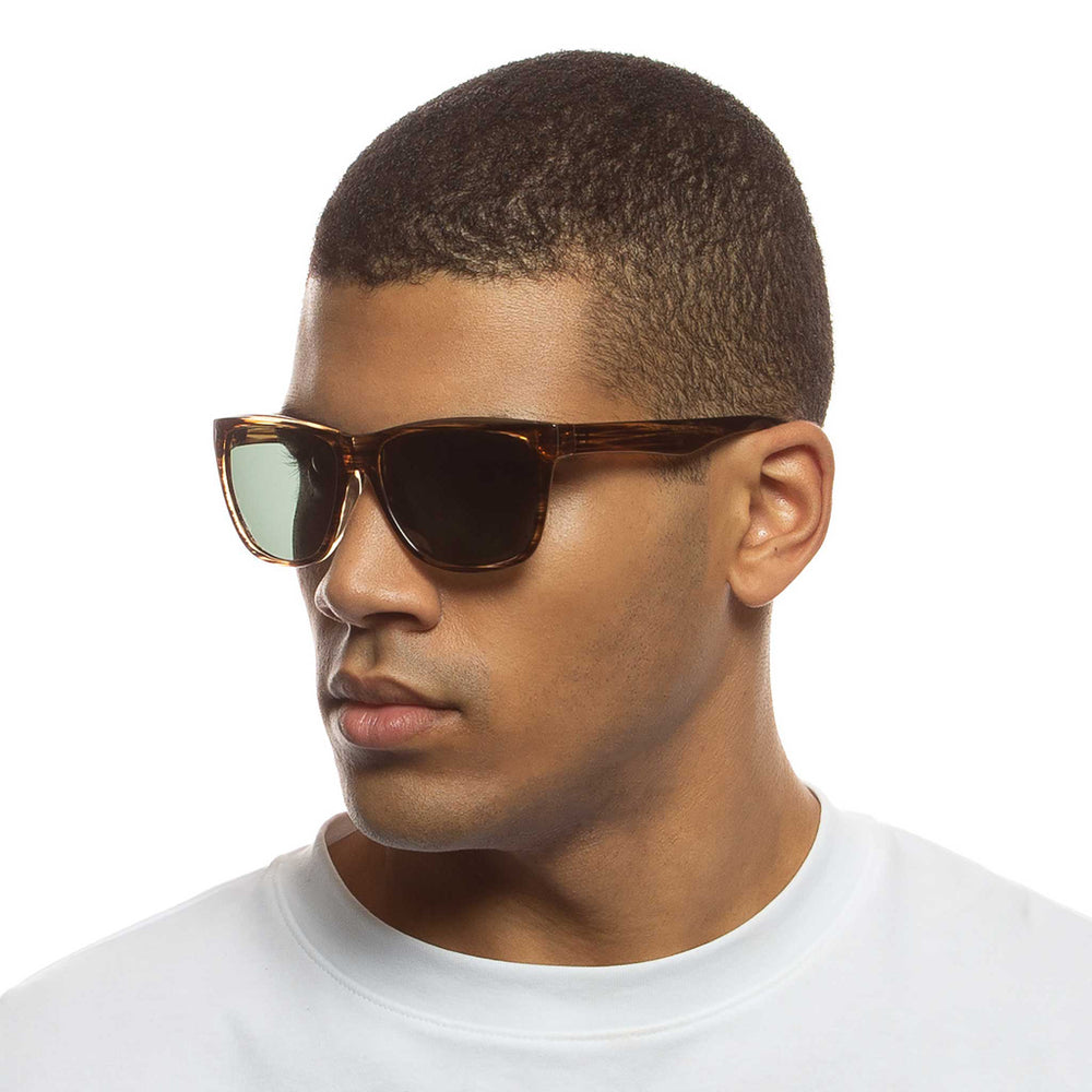 Bondi Sunglasses - Brown Woodstripe